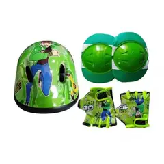 AFM - CASCO DE PROTECCION PARA NIÑOS + KIT DE PROTECCIÒN VERDE