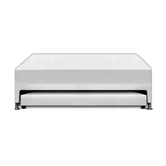 MAGIC CLASS - BASE CAMA NIDO DÚPLEX + COLCHONES INC 90X190 ECOCUERO BLANCO