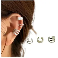 ACCESORIOS DE EVA - Arete Ear Cuff Simulador Set Líneas_.