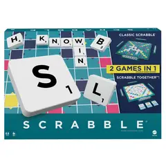 MATTEL - Juego De Mesa Scrabble 2 En 1 Colaborativo