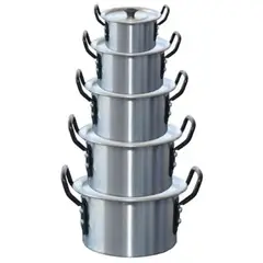 GENERICO - Bateria De Ollas Juego De Ollas 5 Piezas En Aluminio