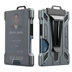 GENERICO - Billetera de seguridad cartera bloqueo RFID porta tarjetas