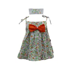 MATI MARIA TIRITAS - Vestido Flores Bebe Niña. Talla: 6 Meses a 18 Meses