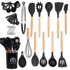 GENERICO - Set De 12 Espatulas Y Brochas De Silicona Antiadherente