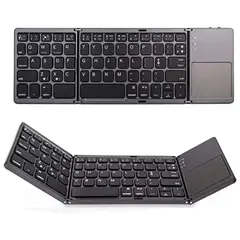GENERICO - Mini Teclado Bluetooth Plegable -Touchpad Para Android/ ios/ PC