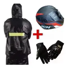 AFM - IMPERMEABLE CALIBRE 16 + GUANTES + CASCO 3110