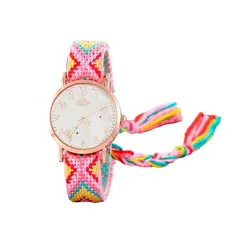DAYOSHOP - Reloj Dorado Tejido Artesanal Mujer + Estuche