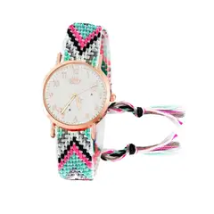 DAYOSHOP - Reloj Dorado Tejido Artesanal Mujer + Estuche