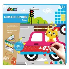 JUGANDO Y EDUCANDO - Set De Arte Y Manualidades Con Stickers Mosaico Carros