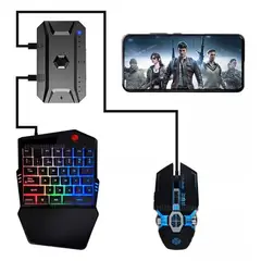 GENERICO - Combo Gamer Para Celular Rgb Convertidor Bluetooth 3en1 G98