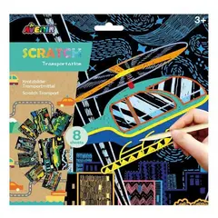 JUGANDO Y EDUCANDO - Set De Arte Para Raspar Transporte Actividades Niños Y Niñas