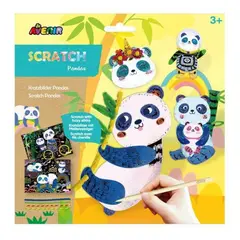 JUGANDO Y EDUCANDO - Set De Arte Para Raspar Pandas Actividades Niños Y Niñas