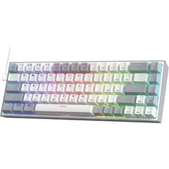 REDRAGON - Teclado Mecánico Gamer K631 WG Castor Gery Switches Rojos USD