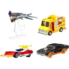 DISNEY - Hot Wheels Marvel - Paquete de 4 coches