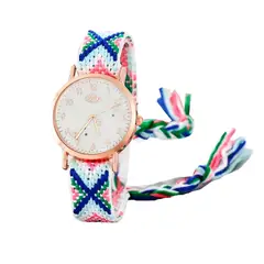 DAYOSHOP - Reloj Dorado Tejido Artesanal Mujer + Estuche