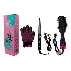 GENERICO - KIT CEPILLO SECADOR + RIZADORA JUST BEAUTY