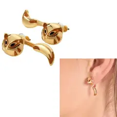 AVON - Aretes acabado dorado animales Zorro de avon_.
