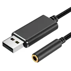 GENERICO - Tarjeta de audio sonido y micrófono externa USB a jack 3,5 mm