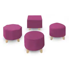 DORMILANDIA - SET X4 PUFF FUCSIA SÍDNEY