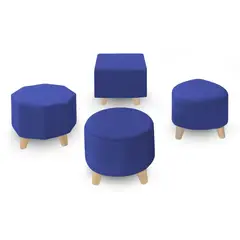DORMILANDIA - SET X4 PUFF AZUL SÍDNEY