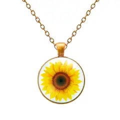 DAYOSHOP - Collar Flor Girasol Mujer Detalle + Estuche