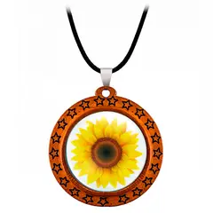 DAYOSHOP - Collar Flor Girasol Mujer Detalle + Estuche