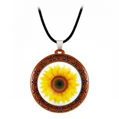 DAYOSHOP - Collar Flor Girasol Mujer Detalle + Estuche