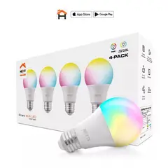 NEXXT SOLUTIONS - Bombillo Foco Rgb Inteligente Nexxt - Pack De 4 - Assistant