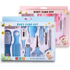 GENERICO - Kit Set Cirugía Cuidado Bebe CortaUñas Salud 10 piezas AZUL