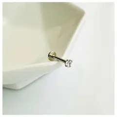 ACCESORIOS DE EVA - Piercing Acero Inoxidable Tragus Brillante Plateado 3 mm_.