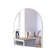 ALIK DISEÑO - Espejo De Arco Bajo Con Marco Metàlico Blanco 60X70Cm