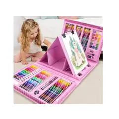 GENERICO - Set de Arte 208 pz Para Niños Unicamente AZUL  y rosado