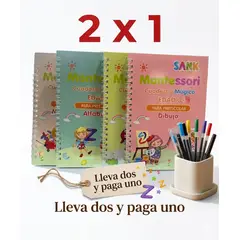 GENERICO - Promoción kit de cartillas de caligrafía 3d Mágico para niños X 2