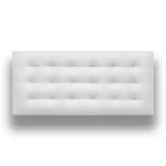 MAGIC CLASS - CABECERO CAPITONEADO SIN BOTONES100X60 MICROFIBRA BLANCO