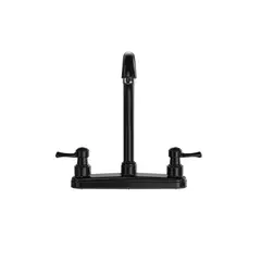GRIVAL - Grifería Lavaplatos de 8 pulgadas Balta negro palanca