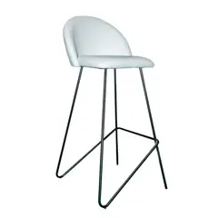 ICONICA HOME GALLERY - Silla Para Barra Tapizada Sixty Blanca