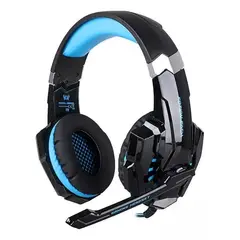 GENERICO - Audífonos gamer Kotion Each G4000 black y blue con luz LED