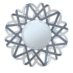 ICONICA HOME GALLERY - Espejo Circular Decorativo Enmarcado En Madera