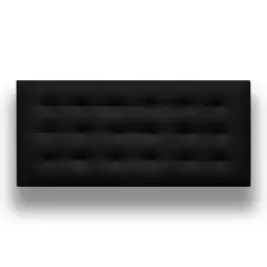 MAGIC CLASS - CABECERO CAPITONEADO SIN BOTONES160X60 ECOCUERO NEGRO