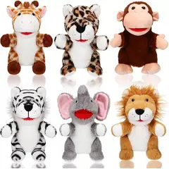 JUGANDO Y EDUCANDO - Títere Para Niños Tigre Por Unidad Tela Hipoalergénica