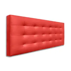 MAGIC CLASS - CABECERO CAPITONEADO CON BOTONES100X60 ECOCUERO ROJO