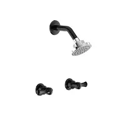 GRIVAL - Ducha Balta de 8 pulgadas palanca pro con regadera Dalia negro