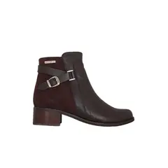 SANTORINI - BOTINES PARA MUJER PERETEA CUERO CAFÉ