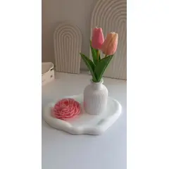 DECORACIONES ALE Y GABI - FLORERO KALIO BASE DECORATIVA VELA Y TULIPANES