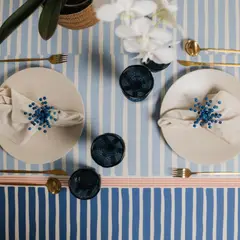 ABITA HOME DECO - Mantel Antifluidos Coral Blue 220X150