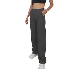 ASTRONAUT - Pantalón Para Mujer Bota Recta Ancha Pasadores Plisado Marca