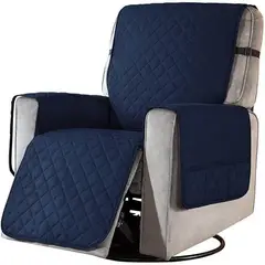 GENERICO - Protector para Silla Reclinomatic Forro Doble Faz Azul Oscuro - Gris