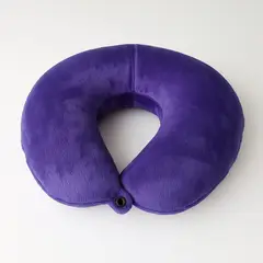 GENERICO - Almohada De Viaje Cojin Viajero abrigados Funda Con Cremallera Morado