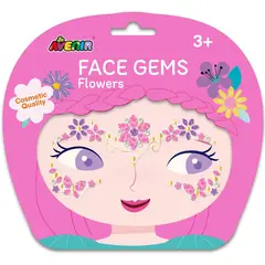 JUGANDO Y EDUCANDO - Set De Arte Gemas Para El Rostro Flores Juego Para Niñas