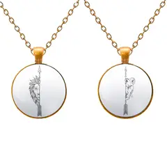 DAYOSHOP - Collar Leon Leona Pareja Amor Detalle Pareja + Estuche